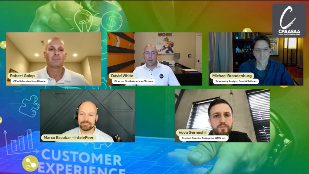 Expert panel with Frost & Sullivan, IntelePeer, CM.com, and GMS